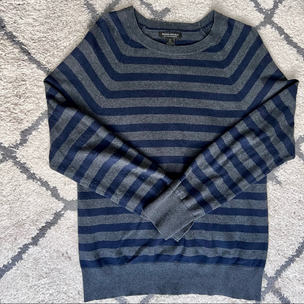 Banana Republic | Men’s Stripe Cotton Cashmere Sweater